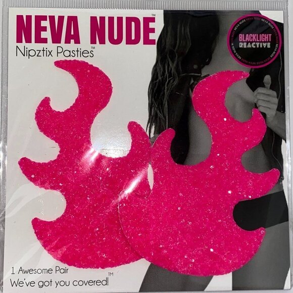 𝅺GLITTER Flame Pasties - Picture 3 of 3